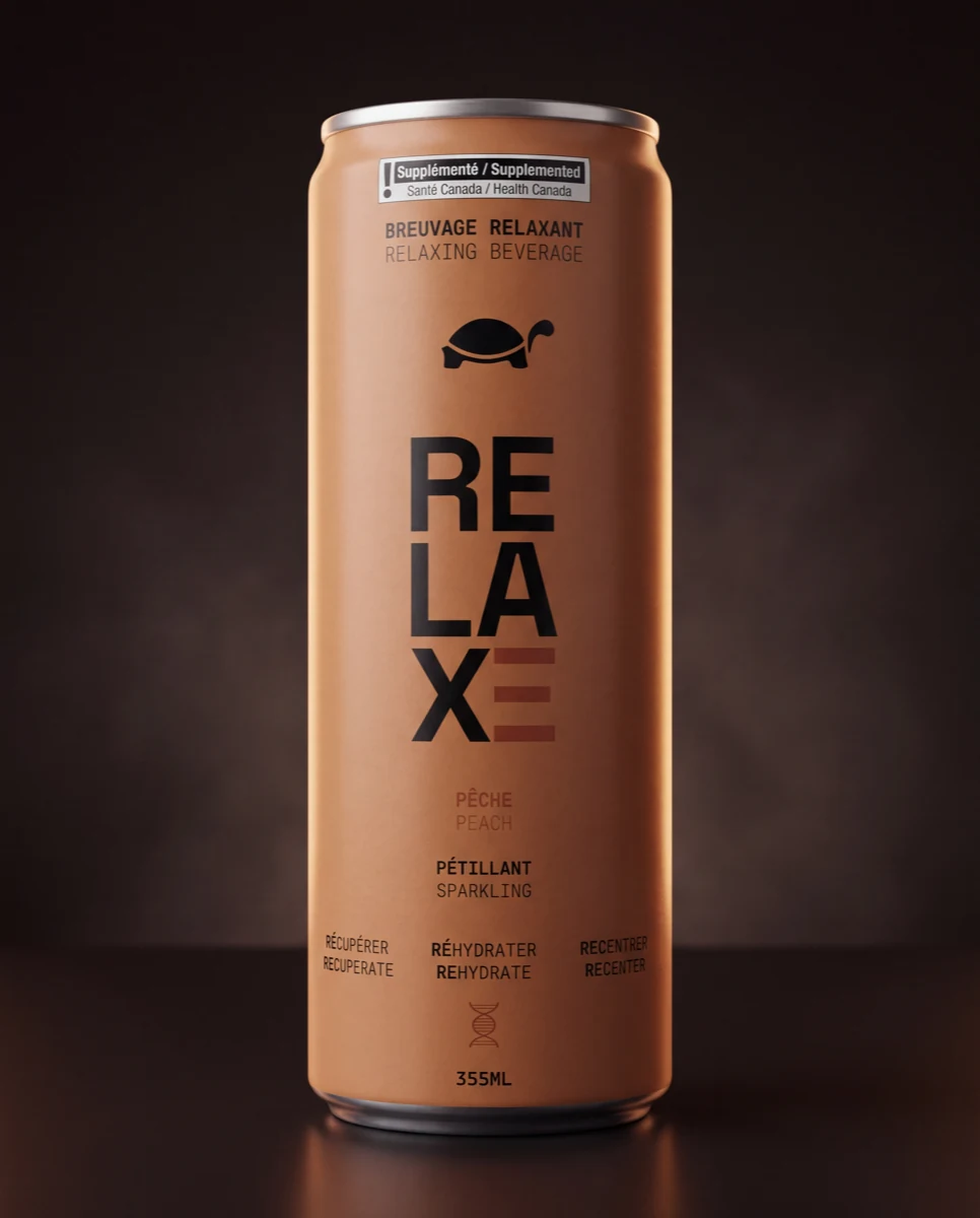 RELAXE Pêche, canette orange brûlé 355 ml